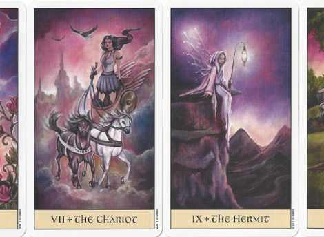 Major Arcana cards from the Crystal Visions Tarot.